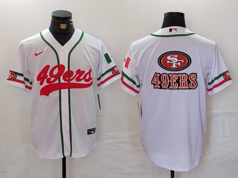 Men San Francisco 49ers Blank White Joint Name 2024 Nike Limited NFL Jersey style 7034->kansas city royals->MLB Jersey